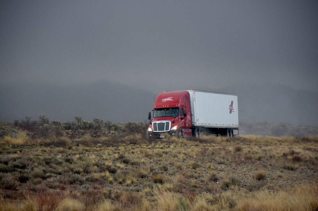 A transport truck moving to Eastern Oregon.