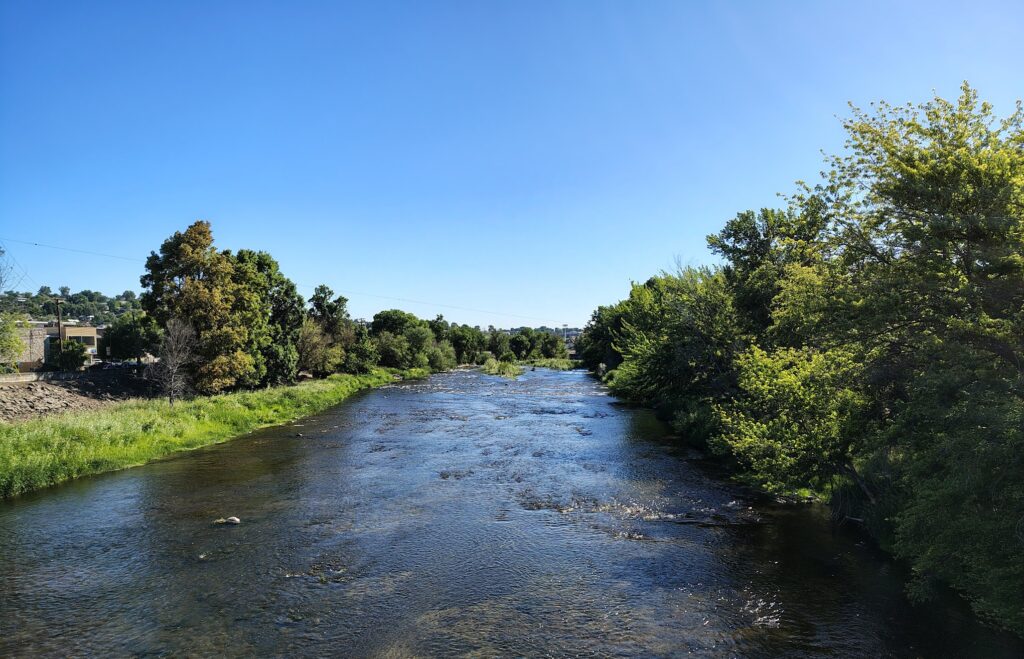 The Umatilla River in Pendleton, Oregon