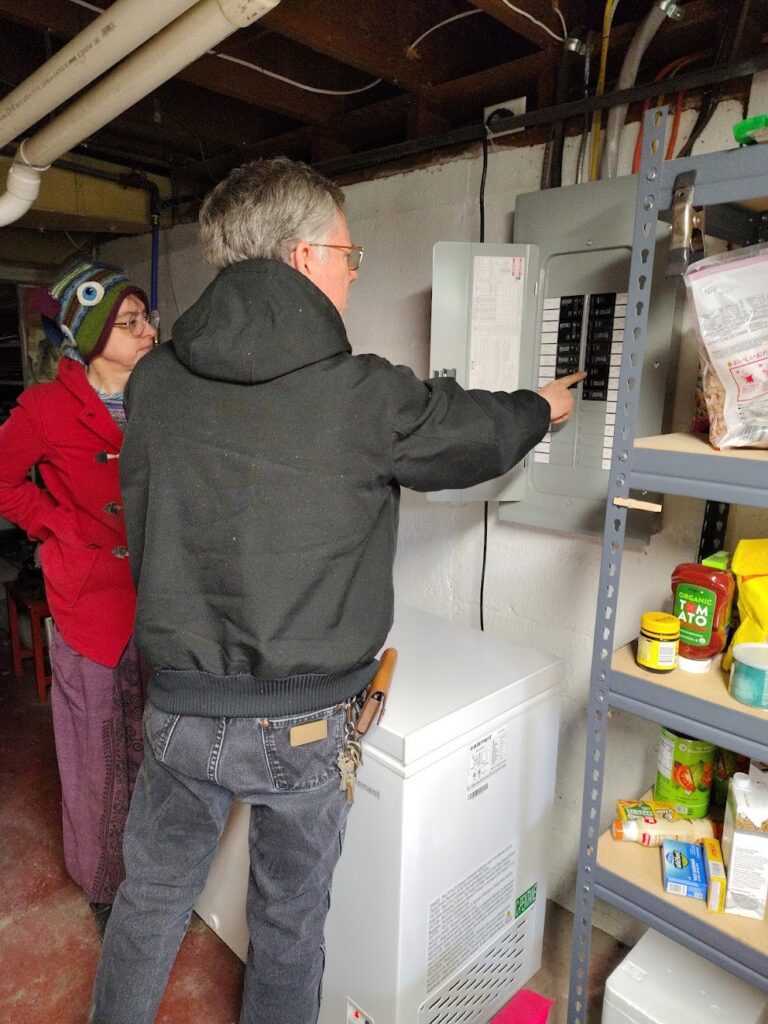 Energy Trust of Oregon Home Energy Auditor Dave Dahlin does his stuff